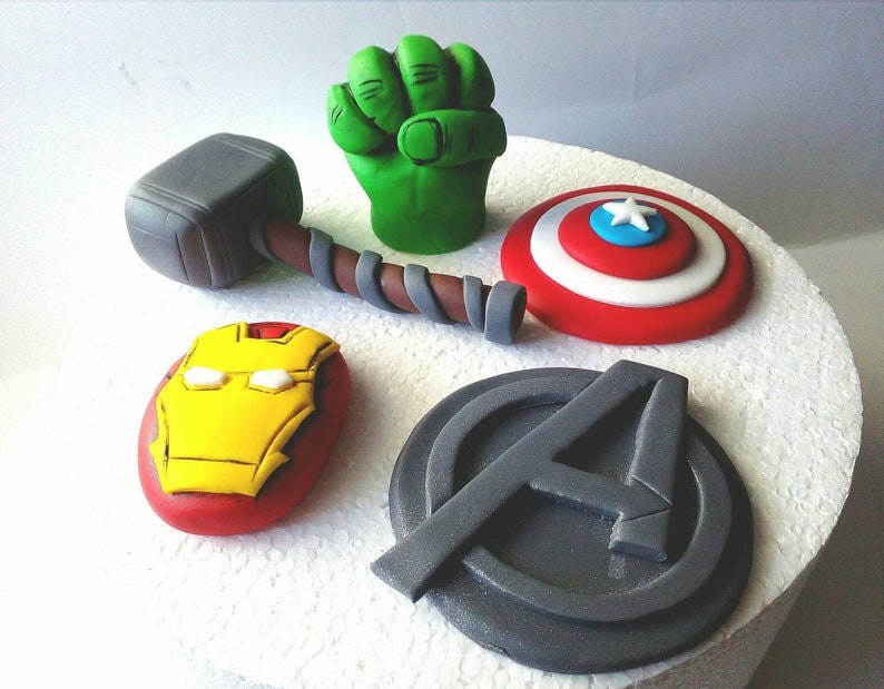 Avengers Fondant Torten Toppers 5stk Etsy