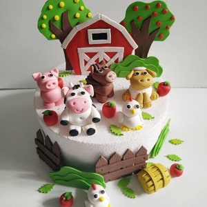 Maison Environ 19 05 Cm Animaux Ferme Anniversaire Personnalise 7 5 In Pre Decoupe Comestible Cake Topper 685 A Cuisine Arts De La Table
