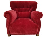 Danish design, Fritz Hansen, relax and read armchair, total renovated-reupholstered, 50s