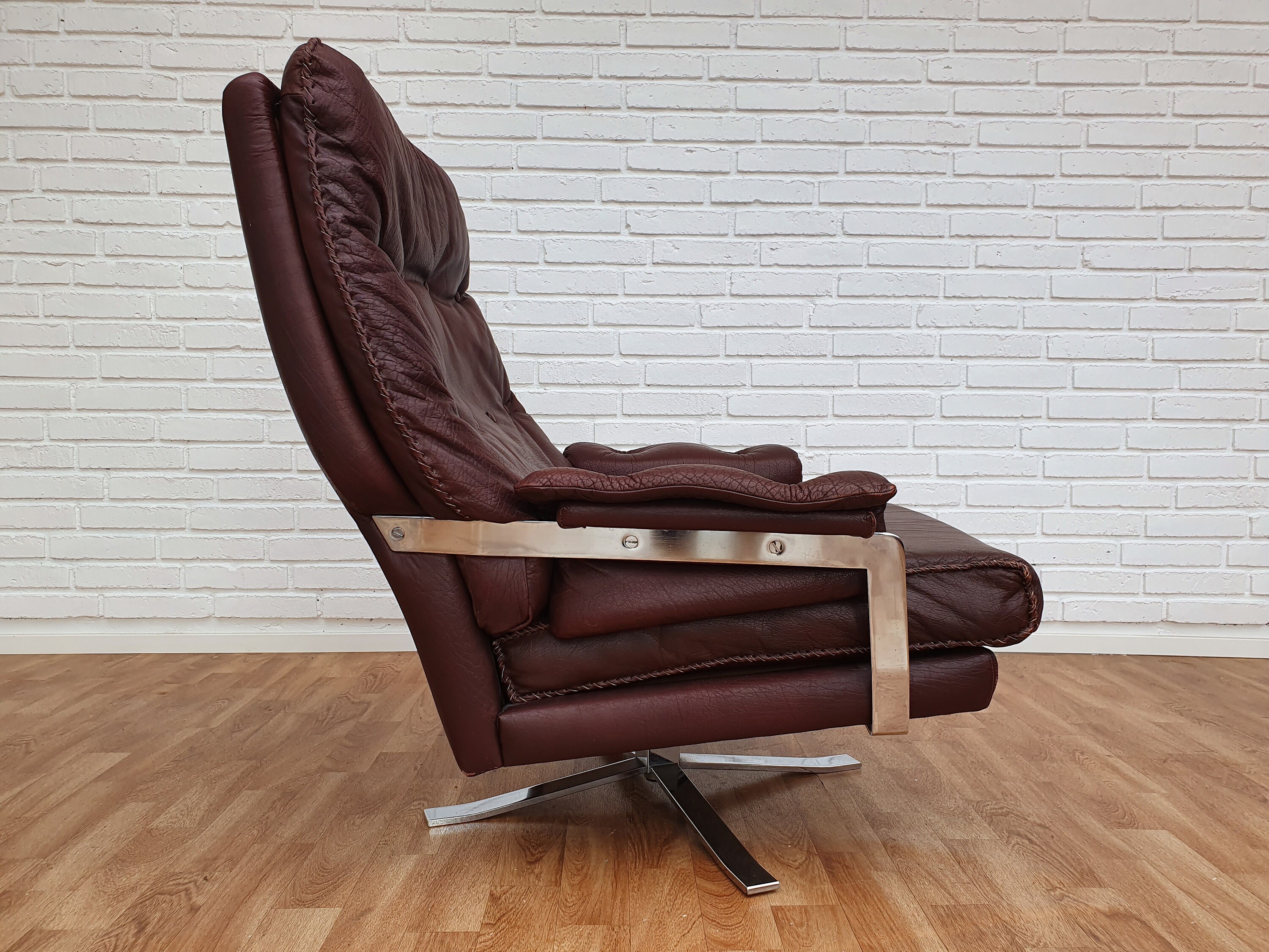 Swedish Design 70s, Arne Norell Loungechair, Original Upholstery