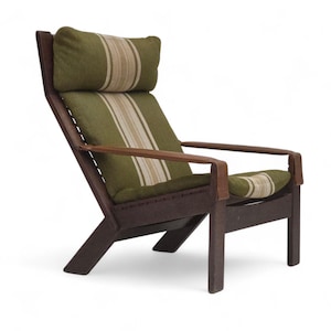 Jaren 70, Noors ontwerp van Peter Opsvik voor Westnofa, fauteuil met hoge rugleuning.