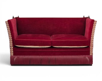 1970er, dänisches 2-Sitzer Klapparmsofa, Möbel aus Velour.