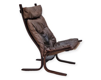 1970’s, Norwegian design, "Siesta" lounge chair by Ingmar Relling, leather, bentwood.