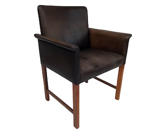 Danish conference chair by Hans Olsen, 60s, original leather, solid rosewood