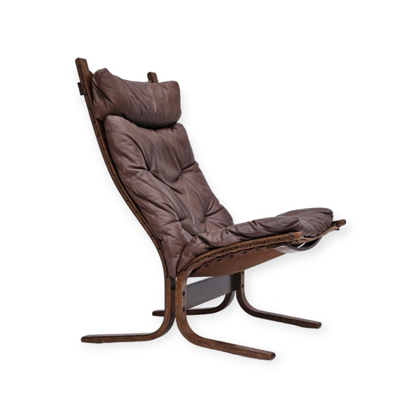 1970’s, Norwegian design, "Siesta" lounge chair by Ingmar Relling, leather, bentwood.