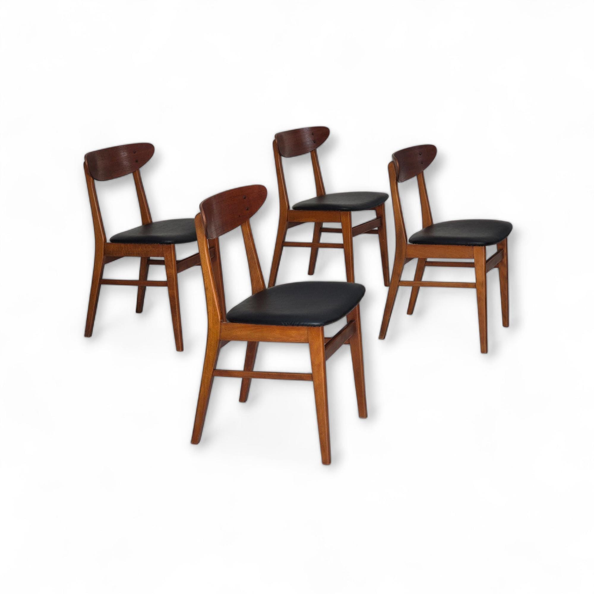 Farstrup chair teak vintage 1960s？　② 1960s, Set of 4 Danish Dining Chairs by Farstrup, Bent Teak Wood