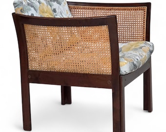 1970s, Danish design by Illum Wikkelsø, armchair model "Plexus", teak wood, furniture mesh.