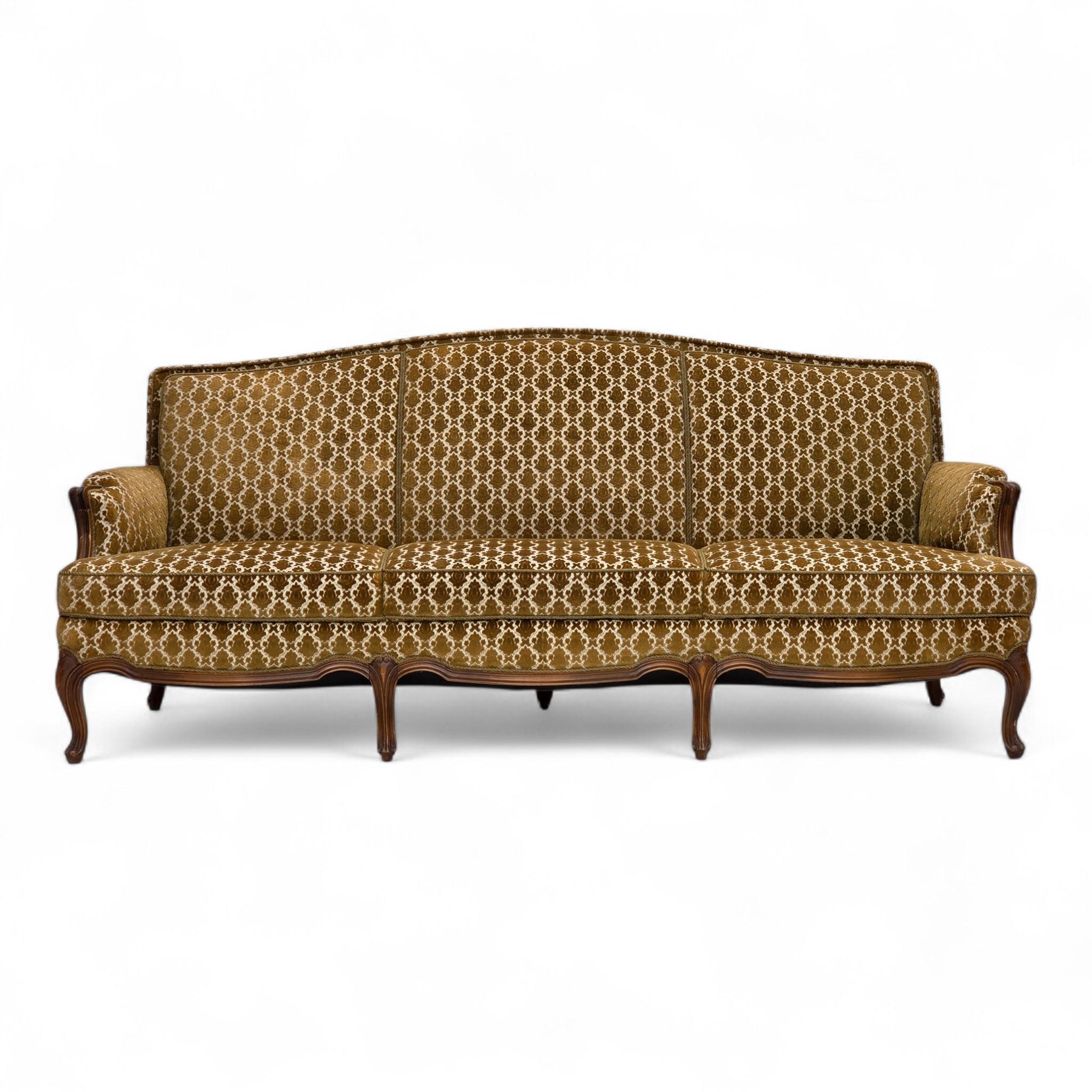 1950s, Danish 3-seater Sofa, Furniture Velour, Carved Ash Wood. - Etsy
