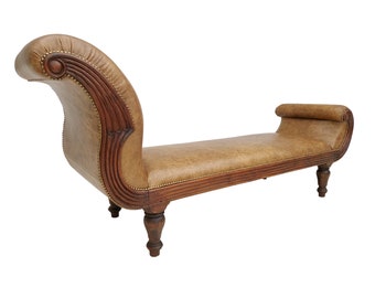 Danish antique chaise longue / daybed, early 20th century, renovated