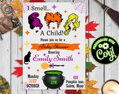Hocus Pocus Baby Shower invite Halloween Baby Shower invite Fall baby shower invite Printable invite Editable invite witches Baby Shower