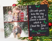 Photo Christmas card Scripture christmas card Family christmas card printable christmas card Photo Holiday cards Christmas decor Holidays