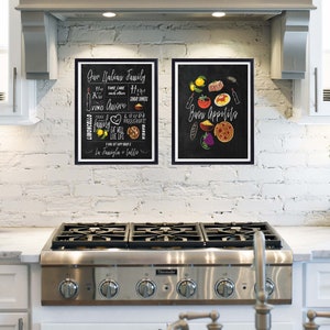 Set of 2 Italian Family Signs, Buon Appetito, Enjoy Your Meal, Family Printable, Digital Download, Farmhouse, Italian Kitchen, La Cucina