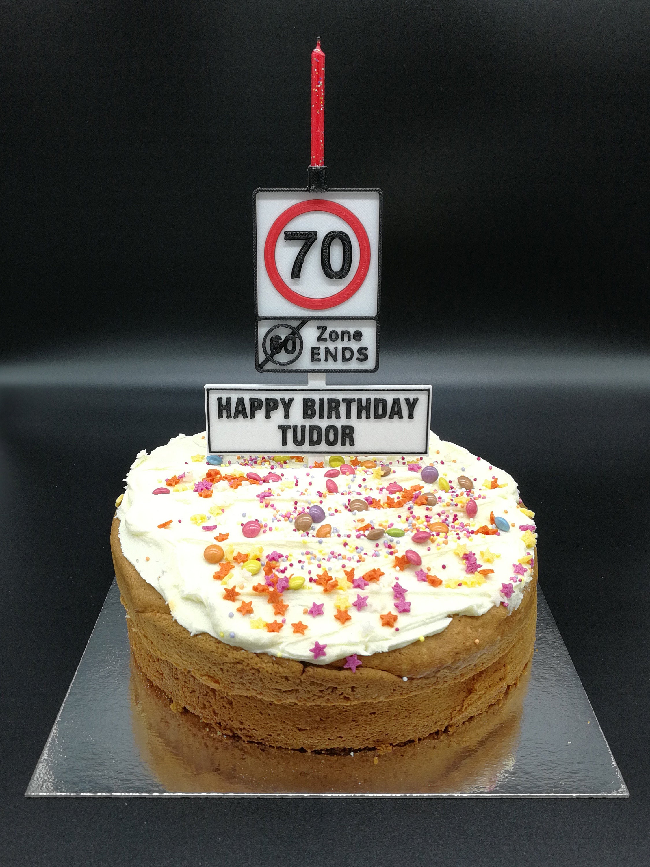 Personalised Birthday Cake Stake Candle Holder Topper 3D Print Etsy UK