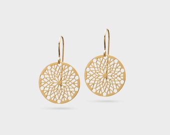 Mandala V1 | Small Earrings | Gold Plated