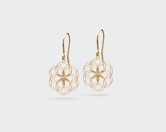 Seed of Life V1 | Seed of Life Earrings | Gold Plated