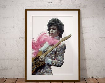 Purple Rain Maestro: Prince Music Icon Illustration Print