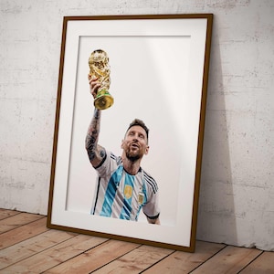 Lionel Messi Abstract Art Print - Soccer Icon Digital Poster for Fans and Collectors