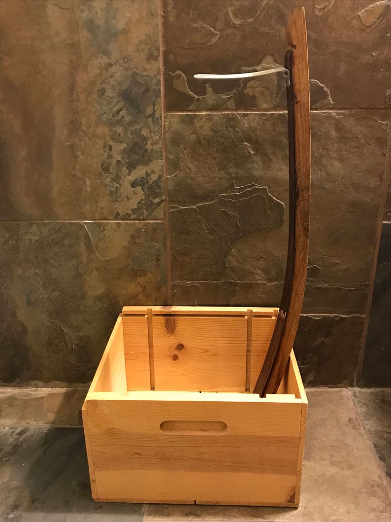 Wine Barrel Stave and wine crate toilet paper roll holder Etsy