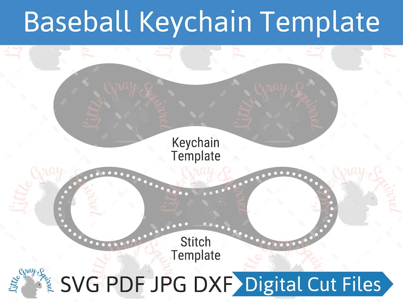 Baseball Keychain SVG PNG PDF Template Cut File Make Your Etsy