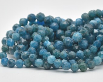 Apatite Faceted Star Cut Beads 8mm 15.5 Strand