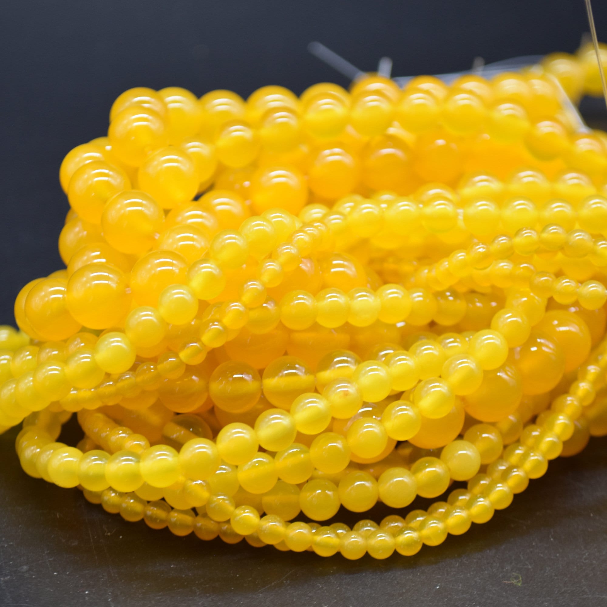 Yellow crystal beads sale