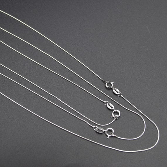 Italian 925 Sterling Silver Necklace Chain - 18 Inch Snake