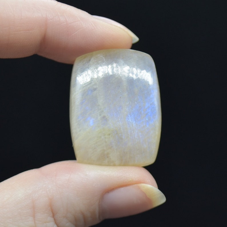 Rainbow Moonstone Gemstone Cabochons - 1 Count - Large Rectangular Cabochon - 9 Options Cabochon 06
