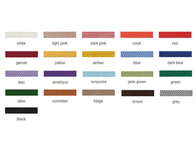 TEN 10 Packets Griffin Silk Cord (66 Feet). Beading String With Needles ...