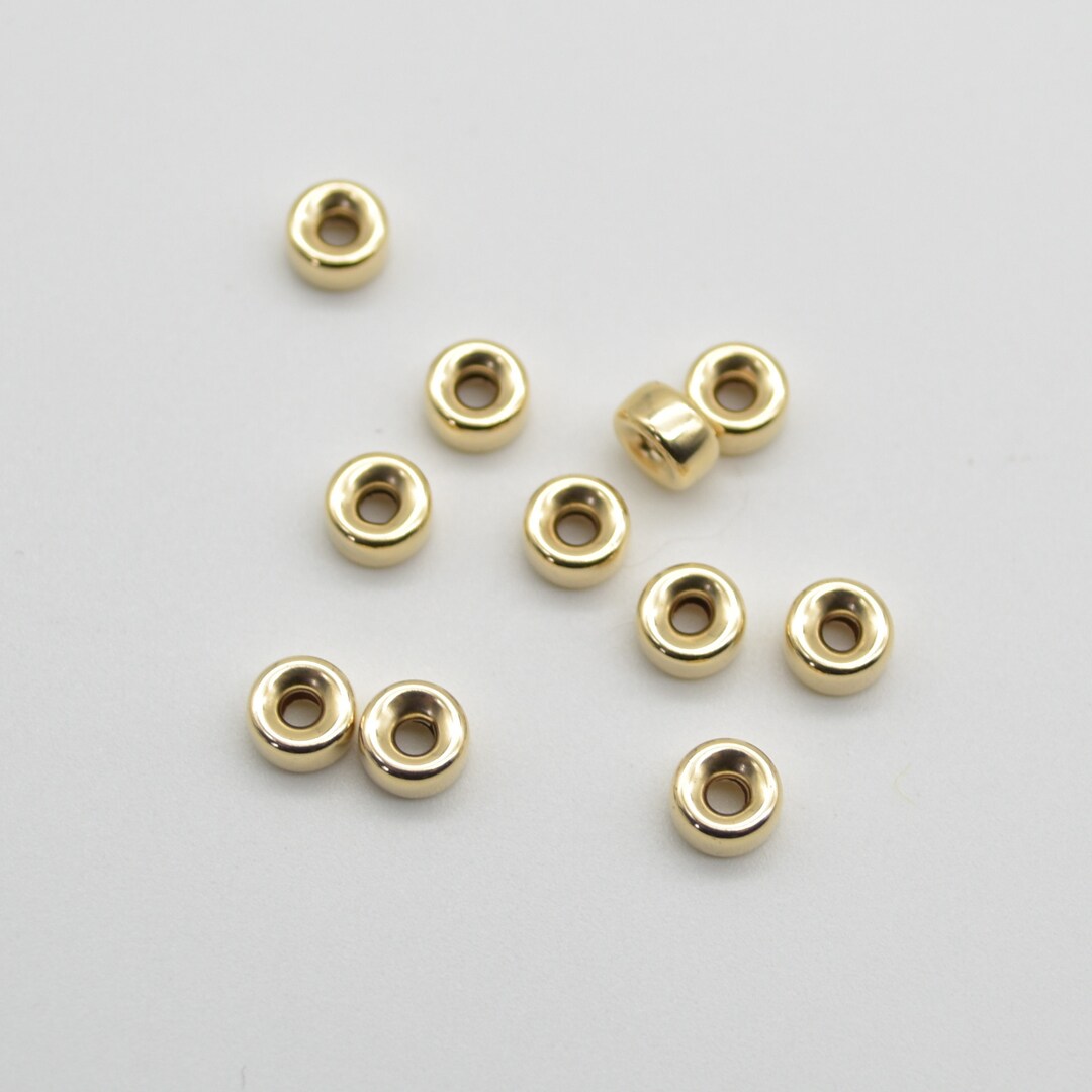 14K Gold Filled Findings Gold Filled Seamless Rondelle Spacer Beads 5