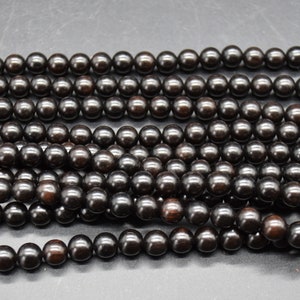 Black Sandalwood Round Wood Beads - 108 Mala Prayer Beads - 4mm, 6mm, 8mm, 10mm image 7