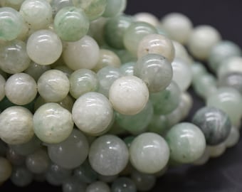 Gem-Inside - Perline rotonde sfaccettate in giada verde, 4 mm, semi preziose, sfuse, per la creazione di gioielli, filo da 38,1 cm