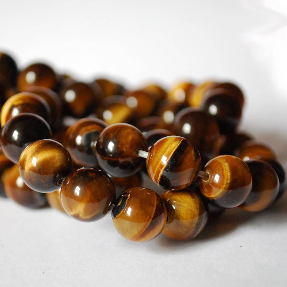 High Quality Grade A Natural Tigers Eye Semi-precious Gemstone Round …