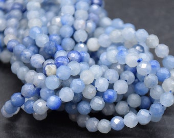 Filo Di Perle In Avventurina Blu Naturale 8mm – 45 Perle Per Creazione Gioielli – Lunghezza 39,4 Cm