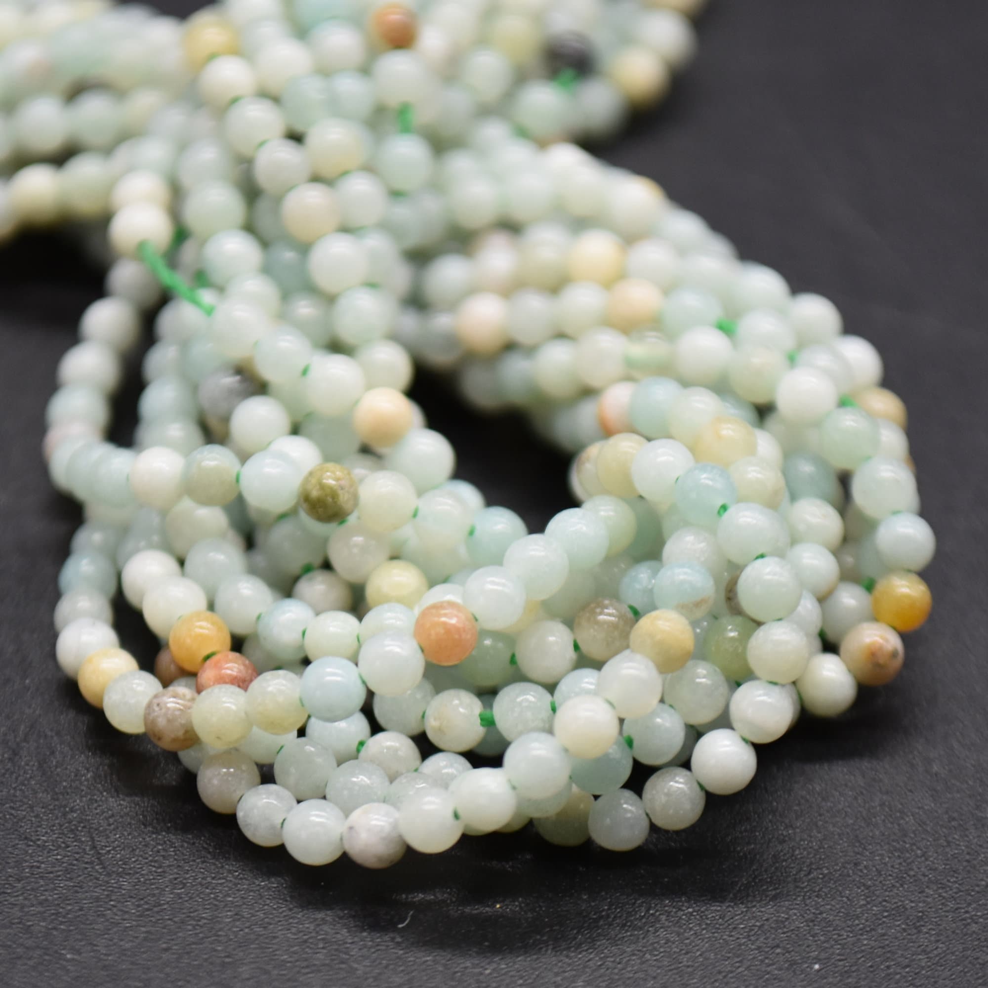 2mm Multi-colour Amazonite Round Beads | 15