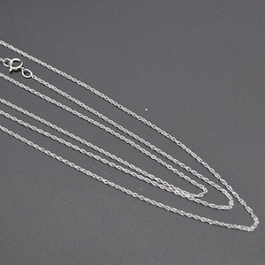 925 Sterling Silver Necklace Chain - 18 inch Rope Chain - Made in USA