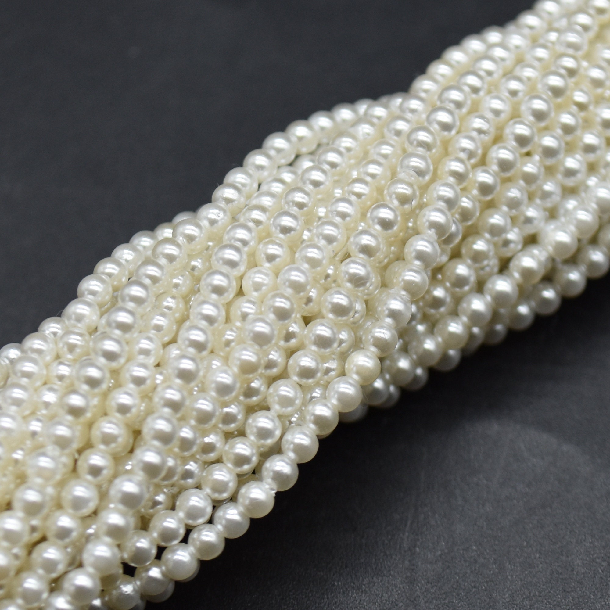 Shell Pearl Round 2mm Shell Pearl Round Beads - 15