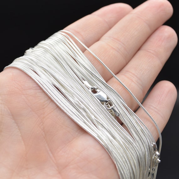 Catena Argento 925 Uomo Lotto Collane In Argento Sterling 925 Italiano - Foto 6