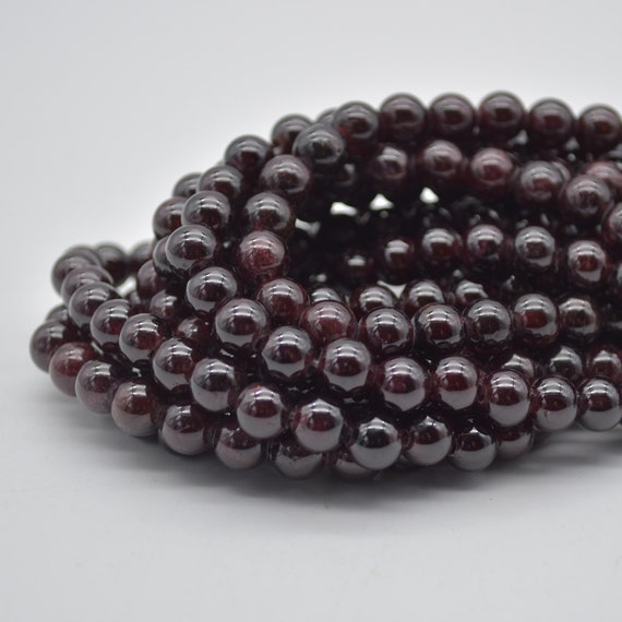 Garnet Beads, Natural, 8mm Round