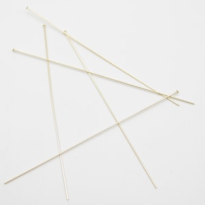 14K Gold Filled Findings - Gold Filled Headpin - 0.50mm x 76.2mm - 6 or 20 Count - Made in USA