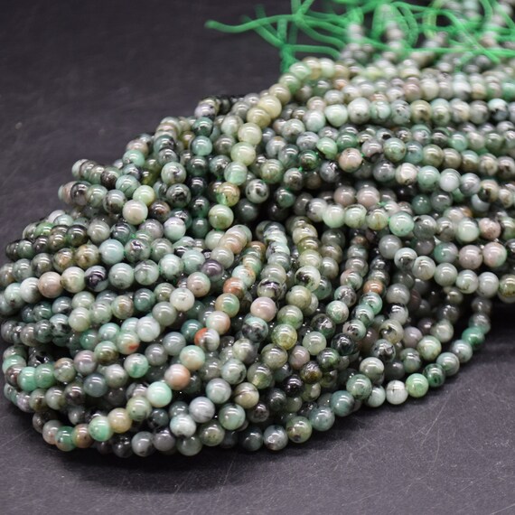 Perline Di Tormalina Verde Naturale AAA+ Sfaccettate (2-3 Mm) - Filo Da 33 Cm, Foro 0,4 Mm, Pietre Preziose Sfuse