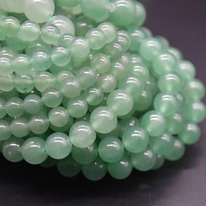 Green semi precious best sale beads