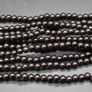 Black Sandalwood Round Wood Beads - 108 Mala Prayer Beads - 4mm, 6mm, 8mm, 10mm image 5