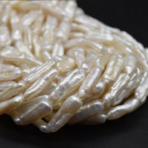 Freshwater Pearl Beads - Biwa Souffle Pearls - 5mm - 8mm x 15mm - 22mm - 14&quot; strand - For Jewellery Making - DIY Necklace Bracelet