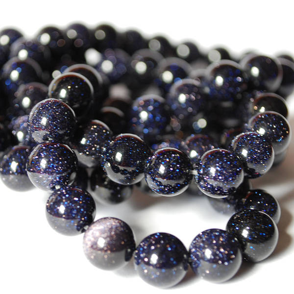 High Quality Blue Goldstone Round Beads - 4mm, 6mm, 8mm, 10mm sizes -…