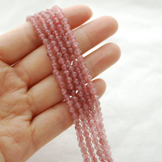 Pink semi precious sale beads