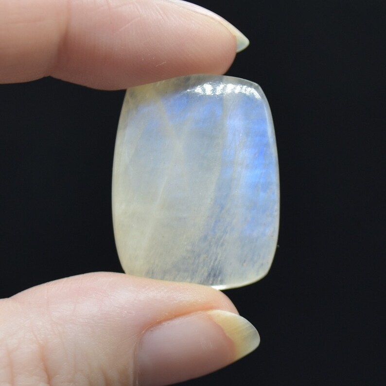Rainbow Moonstone Gemstone Cabochons - 1 Count - Large Rectangular Cabochon - 9 Options Cabochon 02