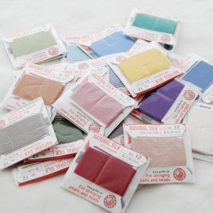 Griffin Silk Cord  String  Thread  - 0.98mm - No. 12 | 21 colours | Thread with Needle for Pearl & Bead Stringing Knotting Jewellery Making