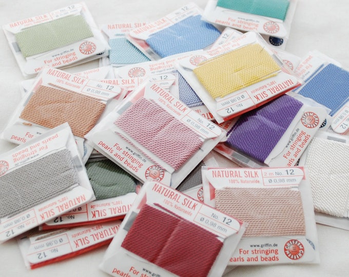 TEN 10 Packets Griffin Silk Cord (66 Feet). Beading String With Needles ...