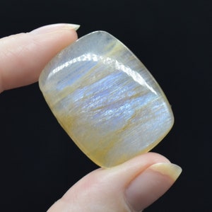 Rainbow Moonstone Gemstone Cabochons - 1 Count - Large Rectangular Cabochon - 9 Options Cabochon 09