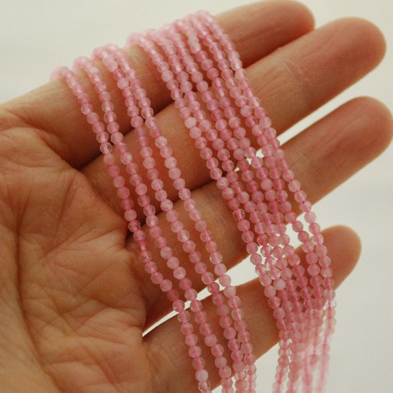 Rose Quartz 2mm Beads - Gemstone